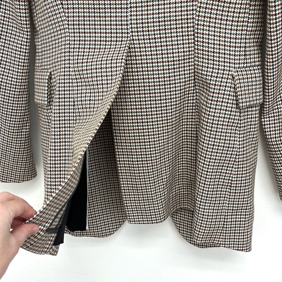 Theory Super Cinch Fremont Plaid Long-Line Blazer Cotton-Wool Tailored - Size 0 - Picture 11 of 16